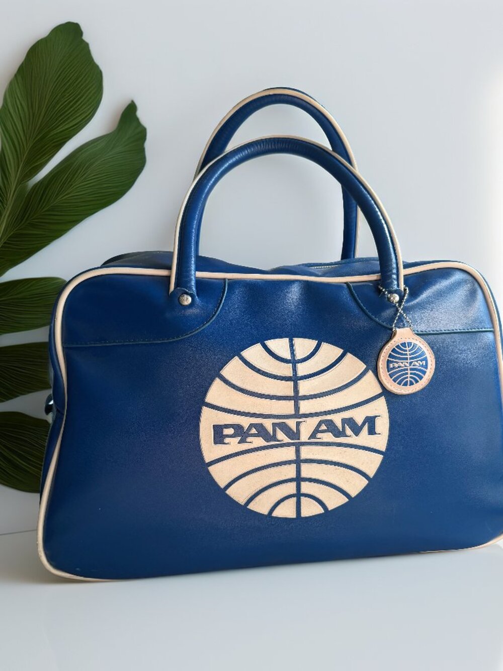 Vintage Style PAN AM Blue Weekender Travel Bag Carry-On Duffel